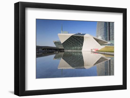 Guangzhou Opera House in Zhujiang New Town, Tian He, Guangzhou, Guangdong, China, Asia-Ian Trower-Framed Photographic Print