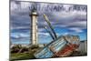 Guantanamo Bay, Cuba - Lighthouse and Broken Ship-Lantern Press-Mounted Art Print