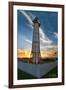 Guantanamo Bay, Cuba - Sunset and Lighthouse-Lantern Press-Framed Art Print