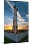 Guantanamo Bay, Cuba - Sunset and Lighthouse-Lantern Press-Mounted Art Print