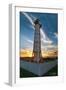 Guantanamo Bay, Cuba - Sunset and Lighthouse-Lantern Press-Framed Art Print