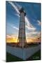 Guantanamo Bay, Cuba - Sunset and Lighthouse-Lantern Press-Mounted Art Print