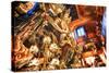 Guanyin Buddha at Yong Fu Temple with Rich Decorations in a Wide Angle Perspective-Andreas Brandl-Stretched Canvas