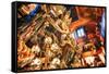 Guanyin Buddha at Yong Fu Temple with Rich Decorations in a Wide Angle Perspective-Andreas Brandl-Framed Stretched Canvas