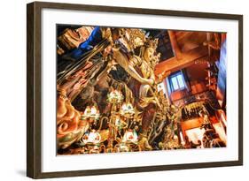 Guanyin Buddha at Yong Fu Temple with Rich Decorations in a Wide Angle Perspective-Andreas Brandl-Framed Photographic Print