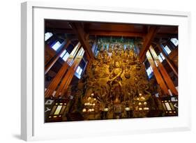 Guanyin Buddha with Many Smaller Buddhas at Yong Fu Temple, Hangzhou, Zhejiang, China, Asia-Andreas Brandl-Framed Photographic Print