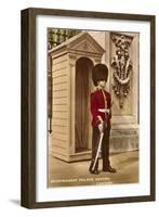 Guard at Buckingham Palace, London, England-null-Framed Art Print