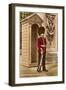 Guard at Buckingham Palace, London, England-null-Framed Art Print