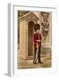 Guard at Buckingham Palace, London, England-null-Framed Art Print