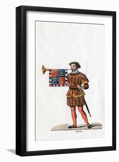 Guard, Costume Design for Shakespeare's Play, Henry VIII, 19th Century-null-Framed Giclee Print