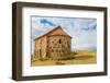 Guard house on border between Georgia and Azerbaijan near David Gareji Monastery, Udabno-Jan Miracky-Framed Photographic Print