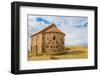 Guard house on border between Georgia and Azerbaijan near David Gareji Monastery, Udabno-Jan Miracky-Framed Photographic Print