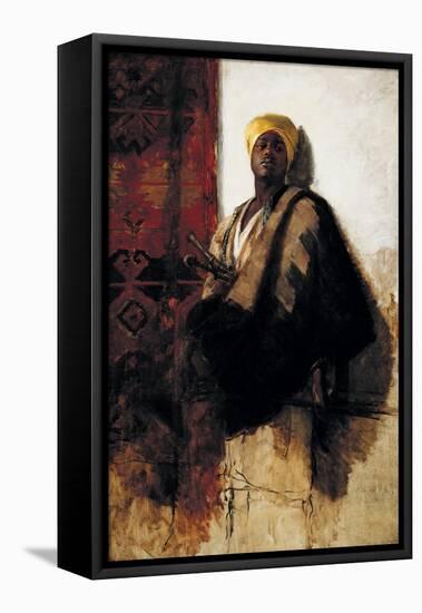 Guard of the Harem, C.1880-Frank Duveneck-Framed Stretched Canvas