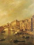 The Rialto Bridge and the Riva Del Vin (Venice)-Guardi Francesco-Giclee Print