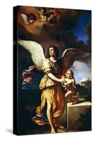 Guardian Angel, 1641-Guercino-Stretched Canvas