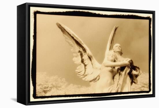 Guardian Angel, Luxembourg Gardens, Paris-Theo Westenberger-Framed Stretched Canvas