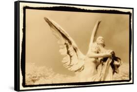 Guardian Angel, Luxembourg Gardens, Paris-Theo Westenberger-Framed Stretched Canvas