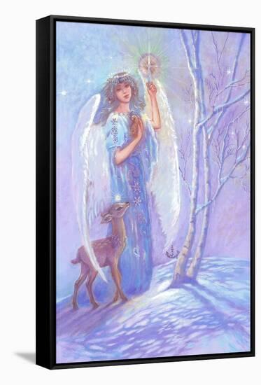 Guardian Angel of Winter-Judy Mastrangelo-Framed Stretched Canvas