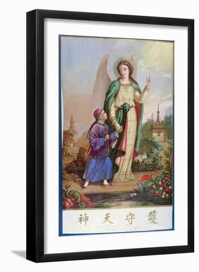 Guardian Angel, Religious Imagery For the Chinese Market-null-Framed Giclee Print