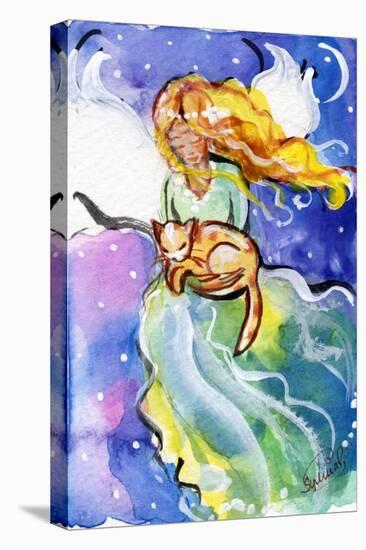 Guardian Angel with Cat-sylvia pimental-Stretched Canvas