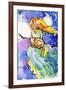 Guardian Angel with Cat-sylvia pimental-Framed Art Print