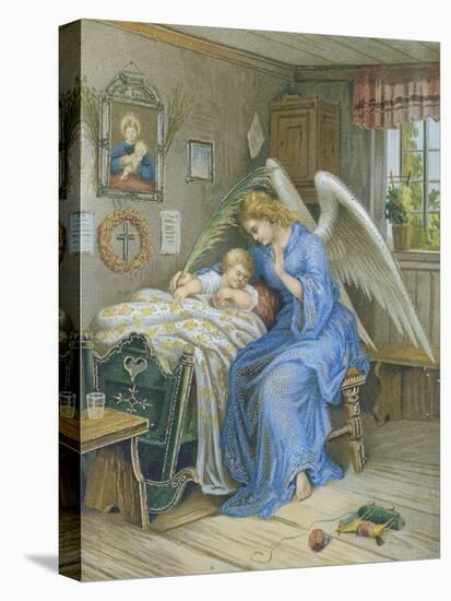 Guardian Angel with Sleeping Child.About 1900-null-Stretched Canvas