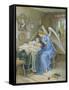 Guardian Angel with Sleeping Child.About 1900-null-Framed Stretched Canvas