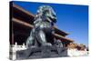 Guardian Lion at Forbidden City on Tiananmen Square, Imperial Palace, Beijing, Dongcheng District,-Dallas and John Heaton-Stretched Canvas