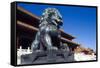 Guardian Lion at Forbidden City on Tiananmen Square, Imperial Palace, Beijing, Dongcheng District,-Dallas and John Heaton-Framed Stretched Canvas