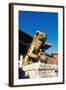 Guardian Lion at Forbidden City on Tiananmen Square, Imperial Palace, Beijing, Dongcheng District,-Dallas and John Heaton-Framed Photographic Print