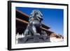 Guardian Lion at Forbidden City on Tiananmen Square, Imperial Palace, Beijing, Dongcheng District,-Dallas and John Heaton-Framed Photographic Print