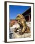 Guardian Lion at Forbidden City on Tiananmen Square, Imperial Palace, Beijing, Dongcheng District,-Dallas and John Heaton-Framed Photographic Print