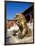 Guardian Lion at Forbidden City on Tiananmen Square, Imperial Palace, Beijing, Dongcheng District,-Dallas and John Heaton-Framed Photographic Print