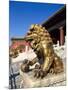 Guardian Lion at Forbidden City on Tiananmen Square, Imperial Palace, Beijing, Dongcheng District,-Dallas and John Heaton-Mounted Photographic Print