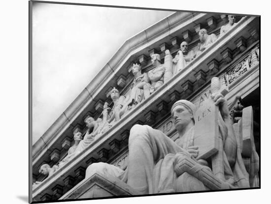 Guardian of Law, Statue Created by Sculptor James Earle Fraser Outside the Supreme Court Building-Margaret Bourke-White-Mounted Photographic Print
