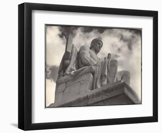 Guardian of Law, Statue Created by Sculptor James Earle Fraser Outside the Supreme Court Building-Margaret Bourke-White-Framed Photographic Print