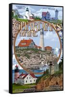 Guardians of Maine (Portland Head Lighthouse Center)-Lantern Press-Framed Stretched Canvas