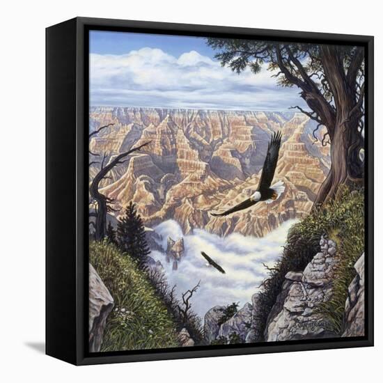 Guardians of the Canyon-John Van Straalen-Framed Stretched Canvas