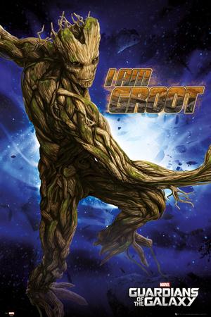 Baby Groot Poster, Minimal Avengers Illustrated Movie Print