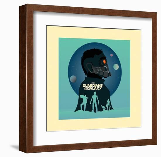 Guardians Of The Galaxy - Silhouettes-null-Framed Art Print