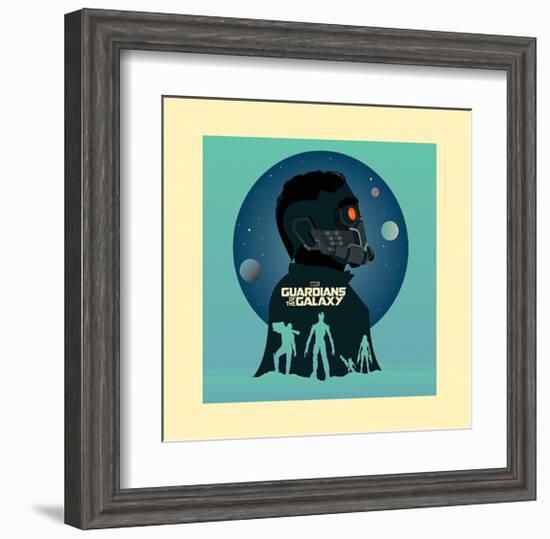 Guardians Of The Galaxy - Silhouettes-null-Framed Art Print