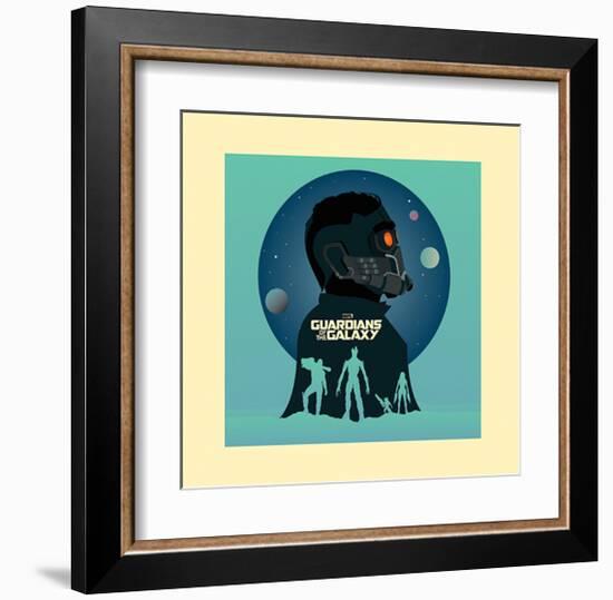 Guardians Of The Galaxy - Silhouettes-null-Framed Art Print