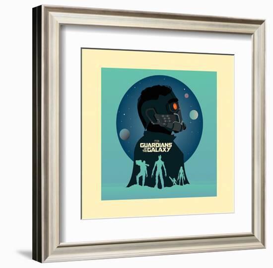 Guardians Of The Galaxy - Silhouettes-null-Framed Art Print