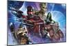 Guardians of the Galaxy - Star-Lord, Drax, Groot, Gamora, Rocket Raccoon-null-Mounted Poster