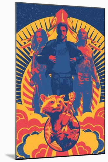 Guardians of the Galaxy: Vol. 2 - Gamora, Star-Lord, Drax, Rocket Raccoon, Groot, the Milano-null-Mounted Poster