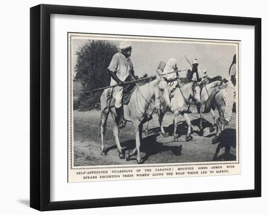 Guardians of the Sikh Refugee Caravan-null-Framed Photographic Print