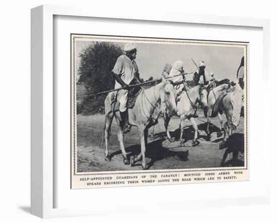 Guardians of the Sikh Refugee Caravan-null-Framed Photographic Print