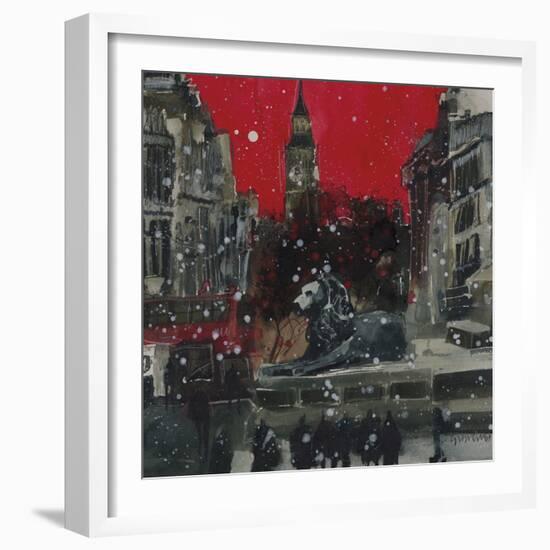 Guarding Quietly, The Square, London-Susan Brown-Framed Giclee Print