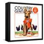 "Guarding the Garden," Country Gentleman Cover, May 1, 1935-Jene Klebe-Framed Stretched Canvas