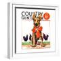 "Guarding the Garden," Country Gentleman Cover, May 1, 1935-Jene Klebe-Framed Premium Giclee Print